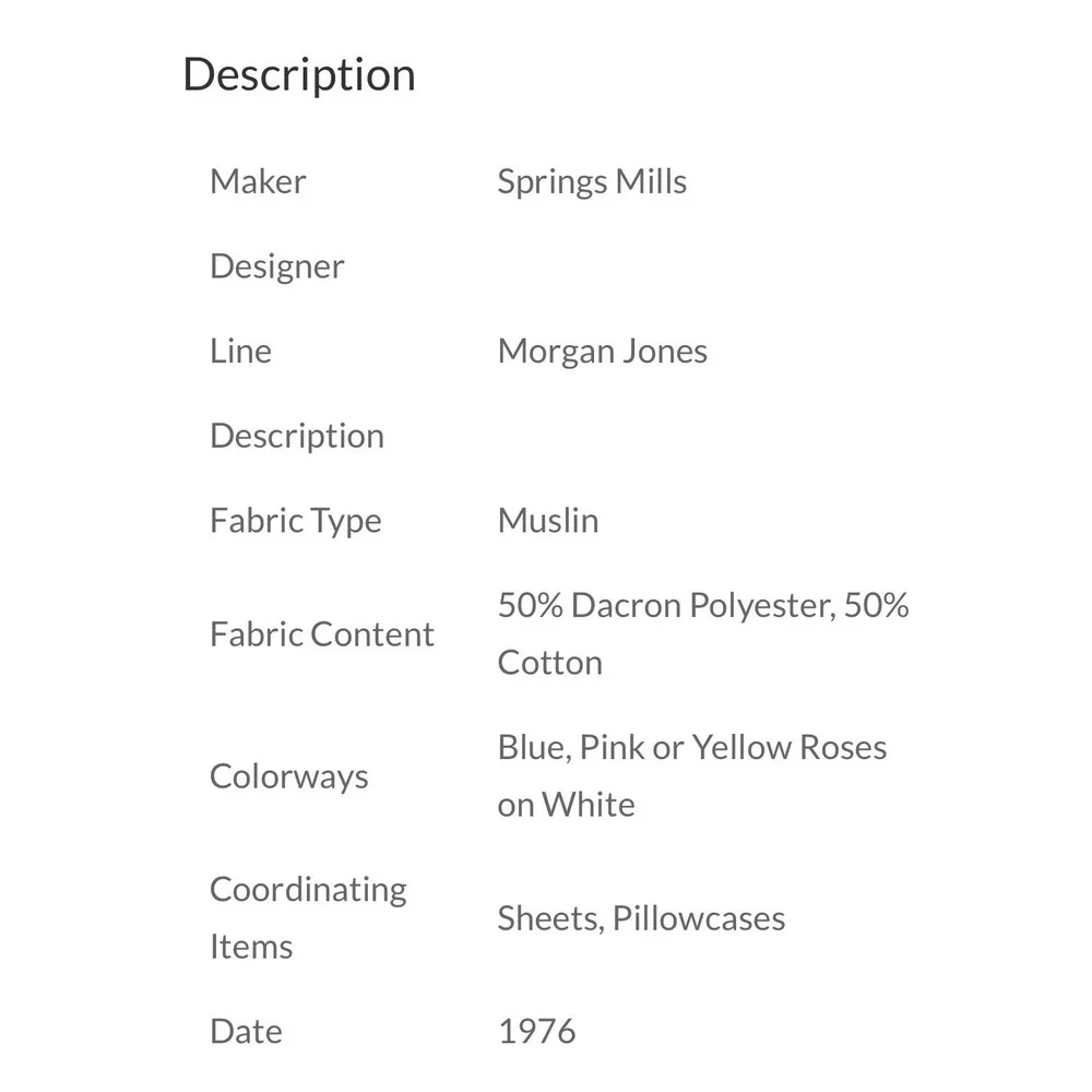 Vintage Morgan‎ Jones Yellow Roses Pillowcase